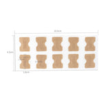 10 PCS Glue-free Orthopedic Nail Stick Toe Nail Groove Inlay Corrector, Transparent Bottom, White Bottom, Blue Bottom