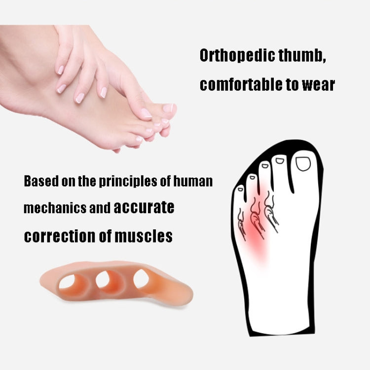 1Pairs Three-hole Split Toe Protects Thumb External Separator Random Color Delivery