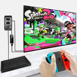 Multi-Function Projection And Charging AC Adapter Base Support Android/PC/Lite For Switch, Black+US Plug, Black+EU Plug, Black+UK Plug