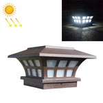 Solar Coffee Column Head Lamp Outdoor Waterproof Decorative Wall Lamp, White Light, Warm Light