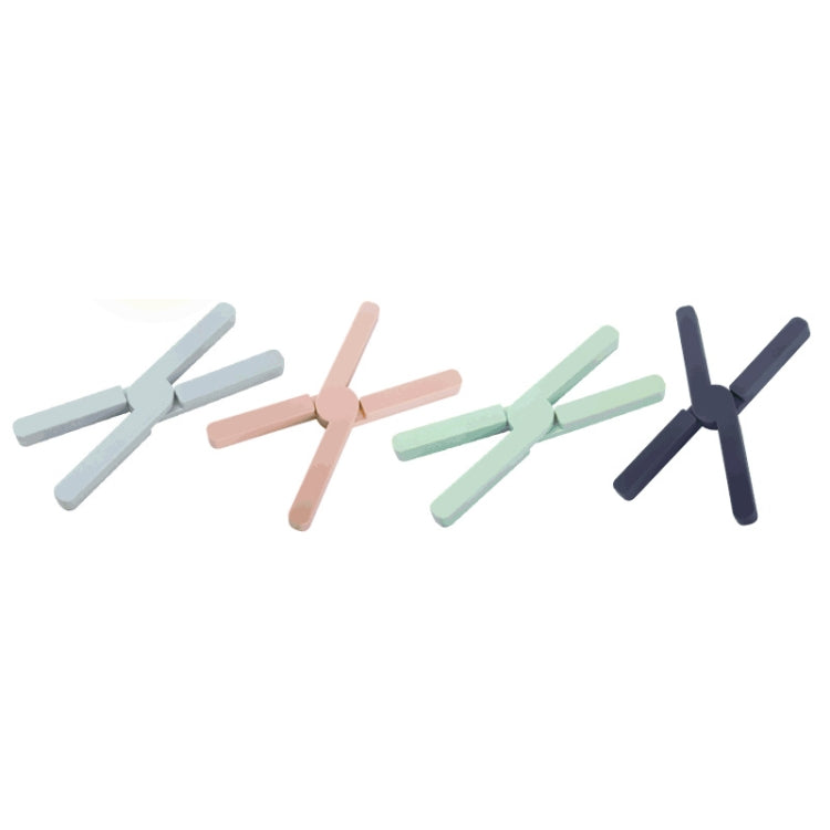 حصيرة وعاء سيليكون سميكة قابلة للطي على شكل X، عازل حراري للمطبخ، قاعدة أطباق مقاومة لدرجات الحرارة العالية، أخضر، أزرق، برتقالي، رمادي داكن