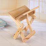 Portable Simple Pine Solid Wooden Folding Stool Outdoor Fishing Chair Stool, Wooden Folding Stool