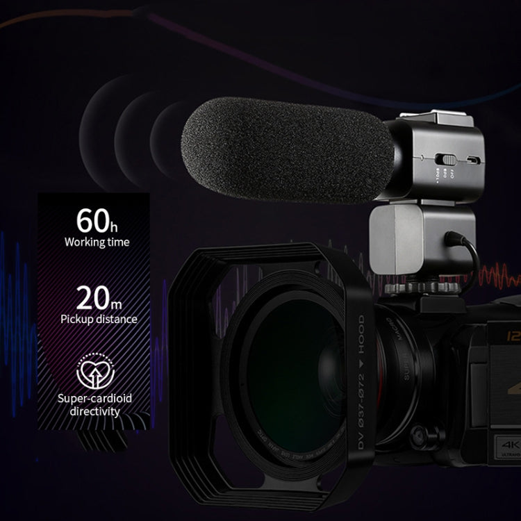 كاميرا فيديو رقمية ORDRO AC5 بدقة 4K HD مع رؤية ليلية، واي فاي، تكبير بصري 12X، كاميرا DV، قياسي، قياسي + ميكروفون، قياسي + ميكروفون + حامل يدوي، قياسي + ميكروفون + ضوء تعبئة