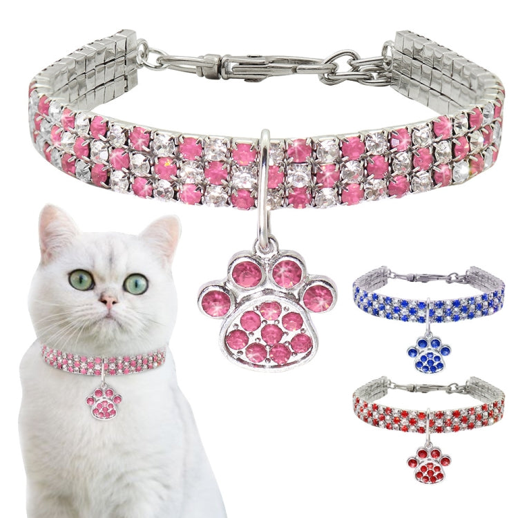 Collier pour animaux de compagnie avec diamant élastique, collier pour chat et chien, bijou