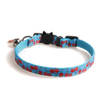 Collier pour chat en sangle avec motif de fruits et accessoires, clochette incluse.
