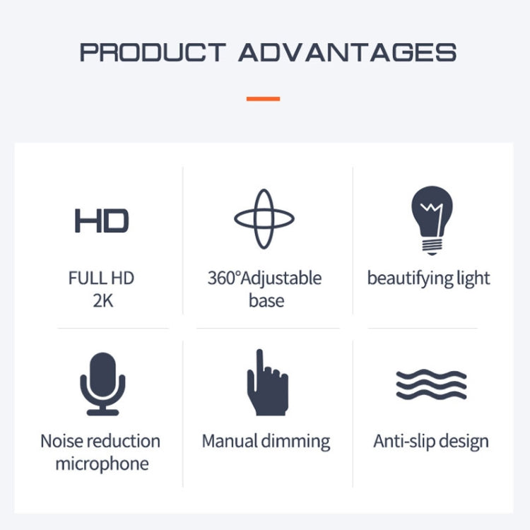 كاميرا إضاءة ملء HD بدون برنامج تشغيل X98 USB مع ميكروفون، 720P، 1080P، 2K مع تركيز تلقائي