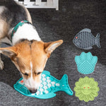 Pet Cats and Dogs Silicone Slow Food Mat Anti-choke Bowl, Fish Type, Flower Type, Claw Type