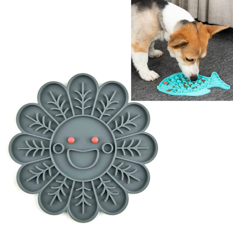 Pet Cats and Dogs Silicone Slow Food Mat Anti-choke Bowl, Fish Type, Flower Type, Claw Type