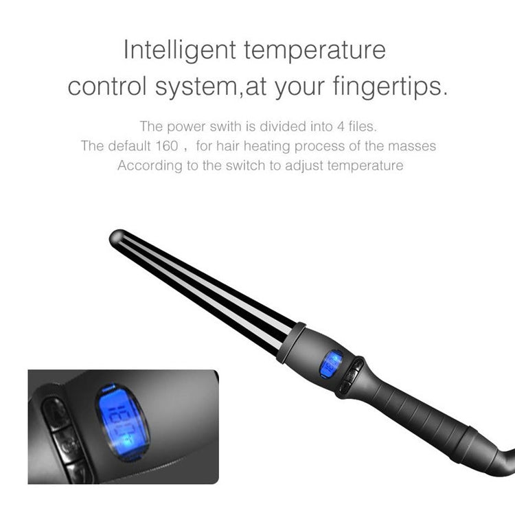 LCD Conical Curling Iron Single Tube Ceramic Glaze Pear Flower Cone, 19mm EU, 25mm EU, 25mm US, 19mm US, 32mm EU