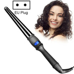 LCD Conical Curling Iron Single Tube Ceramic Glaze Pear Flower Cone, 19mm EU, 25mm EU, 25mm US, 19mm US, 32mm EU