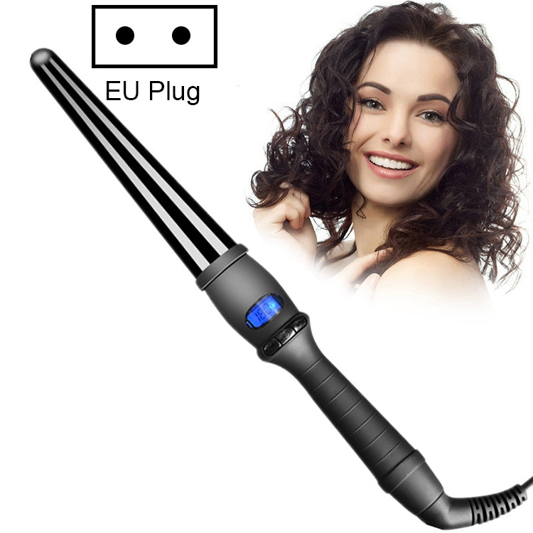 LCD Conical Curling Iron Single Tube Ceramic Glaze Pear Flower Cone, 19mm EU, 25mm EU, 25mm US, 19mm US, 32mm EU