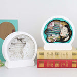 Chinese Style Paper Carving Lamp Night Light 3D Personalized Gift Decoration, Warm Light