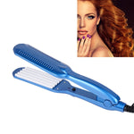 مكواة تجعيد سيراميكية متموجة احترافية 220 فولت، أزرق، وردي، أحمر، أحمر وردي، أبيض