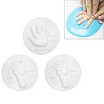 3 PCS Baby Care Air Dry Soft Clay Baby Hand and Foot Inkpad, Blue, Green, Pink, Purple, Orange, Red, White, Yellow