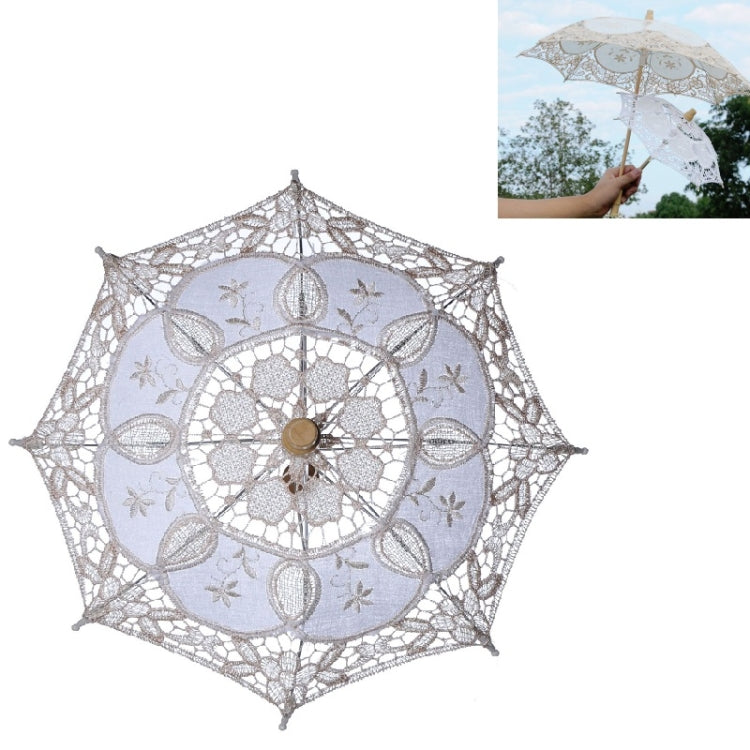 Wedding Bridal Lace Umbrella Shooting Props Wedding Supplies, Length 26cm/ Diameter 29cm, Length 43/Diameter 45cm
