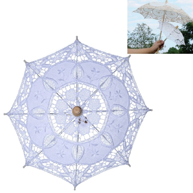 Wedding Bridal Lace Umbrella Shooting Props Wedding Supplies, Length 26cm/ Diameter 29cm, Length 43/Diameter 45cm