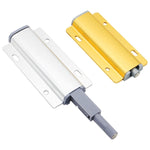 3 PCS Aluminum Alloy Bouncer Free Handle Push-Pull Cabinet Wardrobe Door Drawer Bouncer, Gold, Silver