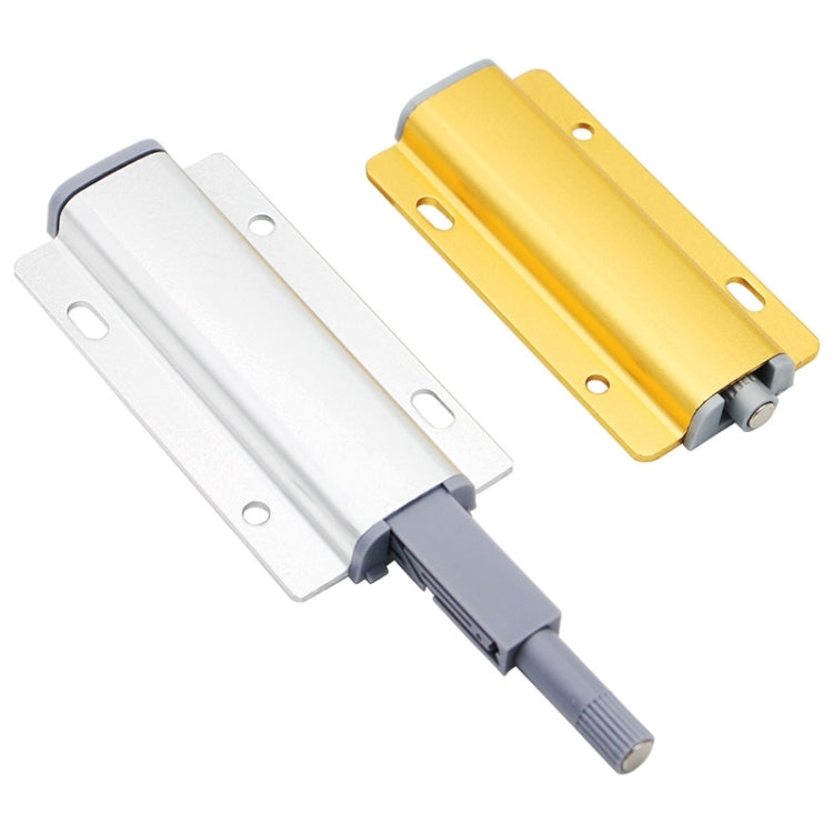 3 PCS Aluminum Alloy Bouncer Free Handle Push-Pull Cabinet Wardrobe Door Drawer Bouncer, Gold, Silver