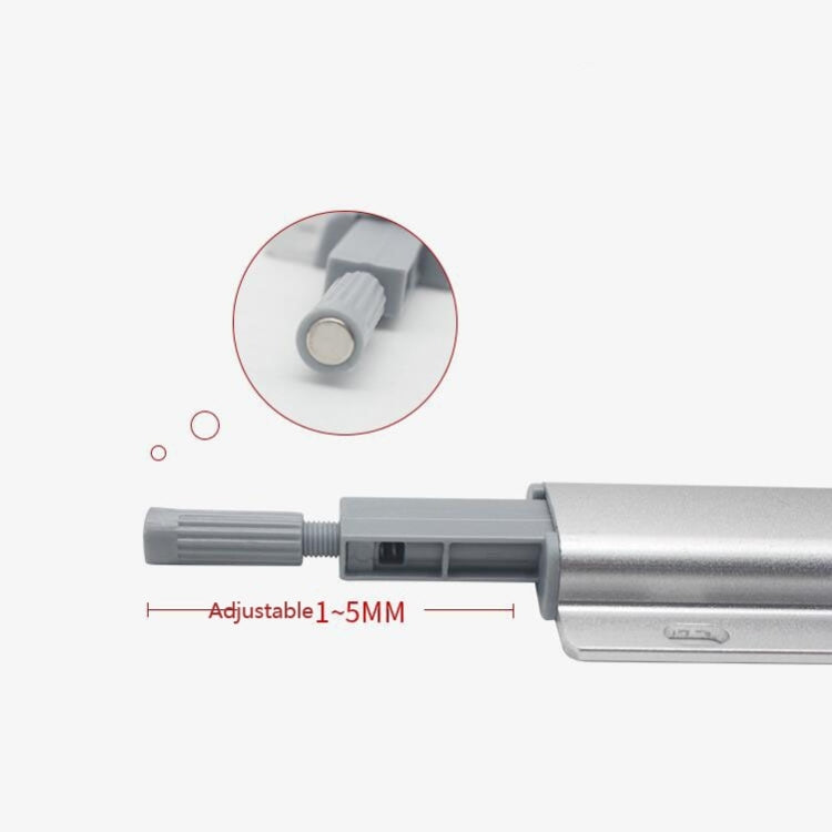 3 PCS Aluminum Alloy Bouncer Free Handle Push-Pull Cabinet Wardrobe Door Drawer Bouncer, Gold, Silver