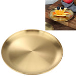 Stainless Steel Thickened Round Plate Cafe Tray Fruit Cake Plate Bone Plate Dish Shallow Plate, 14cm Brushed Matte Silver, 17cm Brushed Matte Silver, 20cm Brushed Matte Silver, 23cm Brushed Matte Silver, 26cm Brushed Matte Silver                       ...