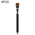 4 PCS Fiber Hair Makeup Brush Wooden Handle Foundation Brush, 191 Foundation Brush, 270 Concealer Brush, 170 Diagonal Foundation Brush
