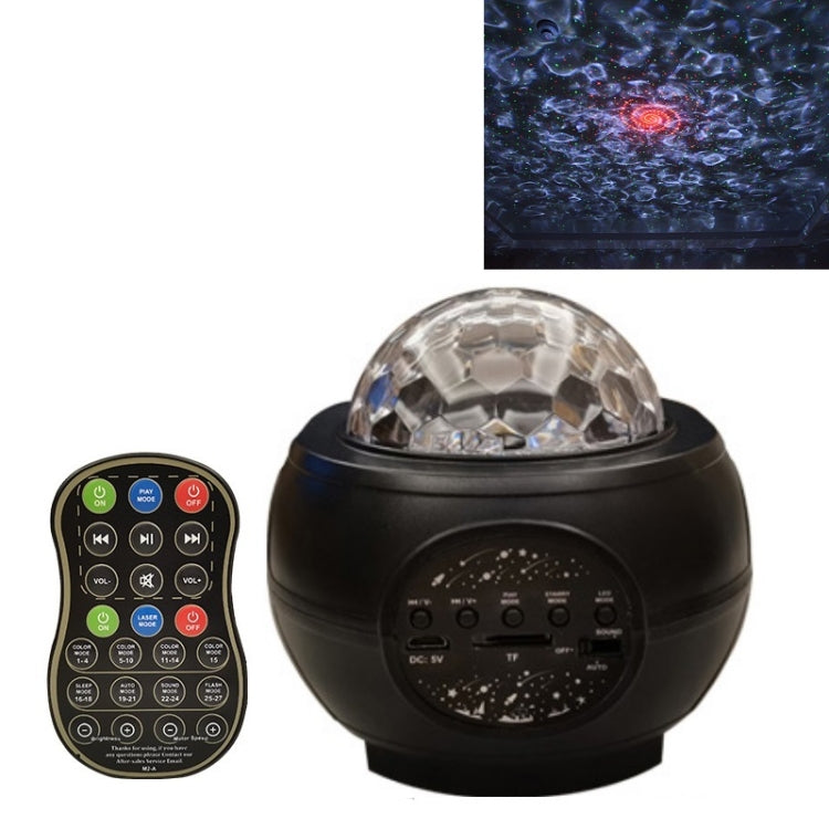 M2 8W Christmas Starry Sky Laser Projection Atmosphere Light Rotating Starry Dynamic Water Pattern Sleeping Light, USB, Battery