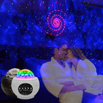 M2 8W Christmas Starry Sky Laser Projection Atmosphere Light Rotating Starry Dynamic Water Pattern Sleeping Light, USB, Battery
