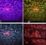 M2 8W Christmas Starry Sky Laser Projection Atmosphere Light Rotating Starry Dynamic Water Pattern Sleeping Light, USB, Battery