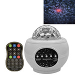 M2 8W Christmas Starry Sky Laser Projection Atmosphere Light Rotating Starry Dynamic Water Pattern Sleeping Light, USB, Battery