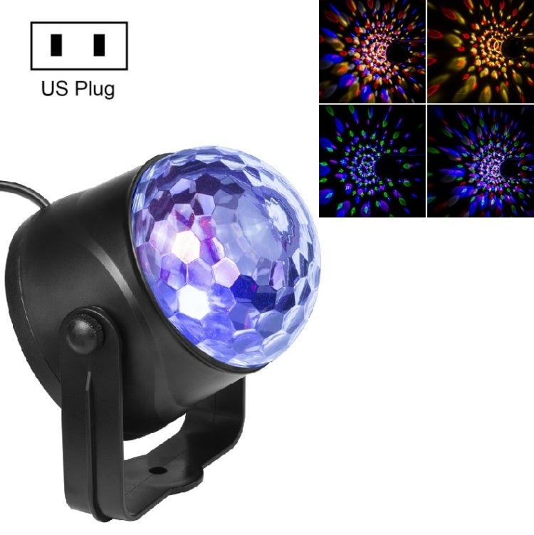 MGY-019 6W Remote Control LED Crystal Magic Ball Light Colorful Rotating Stage Laser Light, US Plug, EU Plug, UK Plug, AU Plug