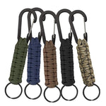 Outdoor Multifunctional Nylon Umbrella Rope Carabiner Key Chain, Nylon Umbrella Rope(Army green), Nylon Umbrella Rope(Black), Nylon Umbrella Rope(Brown), Nylon Umbrella Rope(Deep Blue)