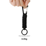 Outdoor Multifunctional Nylon Umbrella Rope Carabiner Key Chain, Nylon Umbrella Rope(Army green), Nylon Umbrella Rope(Black), Nylon Umbrella Rope(Brown), Nylon Umbrella Rope(Deep Blue)