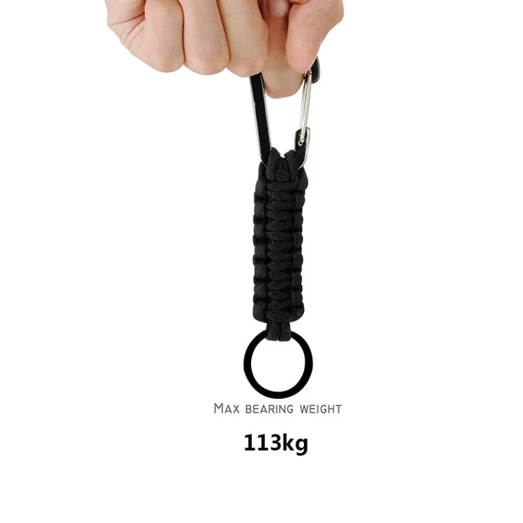 Outdoor Multifunctional Nylon Umbrella Rope Carabiner Key Chain, Nylon Umbrella Rope(Army green), Nylon Umbrella Rope(Black), Nylon Umbrella Rope(Brown), Nylon Umbrella Rope(Deep Blue)