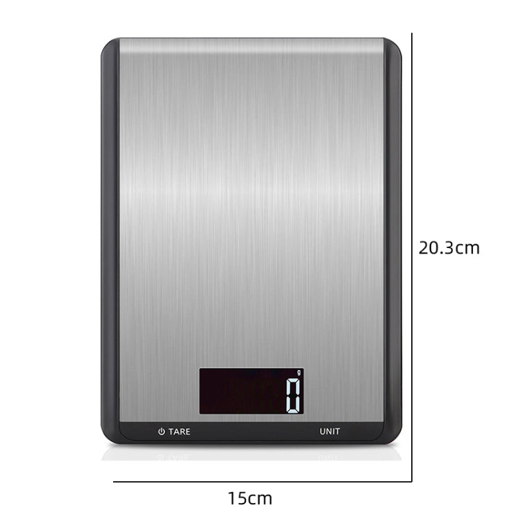 Stainless Steel Kitchen Scale Household Food Electronic Scale, 5kg/1g, 10kg/1g