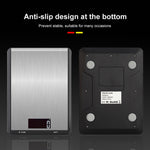 Stainless Steel Kitchen Scale Household Food Electronic Scale, 5kg/1g, 10kg/1g