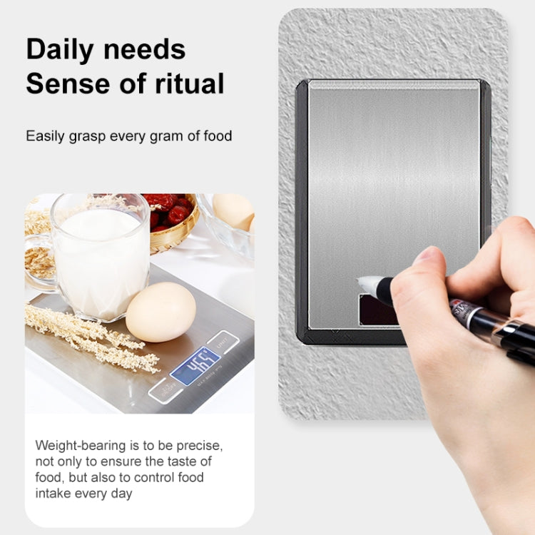 Stainless Steel Kitchen Scale Household Food Electronic Scale, 5kg/1g, 10kg/1g