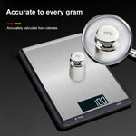Stainless Steel Kitchen Scale Household Food Electronic Scale, 5kg/1g, 10kg/1g