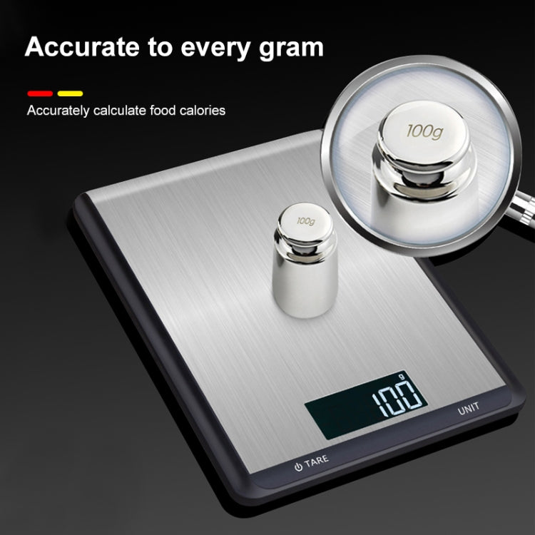 Stainless Steel Kitchen Scale Household Food Electronic Scale, 5kg/1g, 10kg/1g