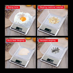 Stainless Steel Kitchen Scale Household Food Electronic Scale, 5kg/1g, 10kg/1g