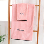 Soft And Thick Absorbent Fiber Bath Towel, Towel + Bath Towel