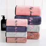Soft And Thick Absorbent Fiber Bath Towel, Towel + Bath Towel
