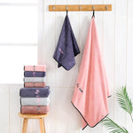Soft And Thick Absorbent Fiber Bath Towel, Towel + Bath Towel
