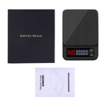 Household Hand-Pushed Coffee Scale USB-Powered Smart Kitchen Scale With Timing, 3kg/0.1g, 5kg/0.1g, 10kg/1g