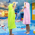 Cotton Cloak Home Bathroom Lengthen Children Wearable Bath Towel 70 cm, Pink Unicorn DP19S-4, Green Crocodile DP19S-5, Blue Shark DP19S-6