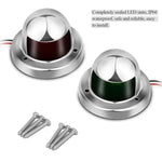 1 Pair Stainless Steel LED Navigation Light Red Green Sailing Signal Light for Marine Boat Yacht Warning Light, DC 12V, 1 Pair 12V