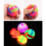 10 PCS Luminous Volleyball Bouncy Ball Massage Ball Whistle Thorn Ball, Random Color Delivery, Diameter 6.5cm, Diameter 7.5cm