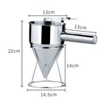 Octopus Balls Tool Fish Ball Funnel Tapered Funnel With Shelf Chocolate Sauce Drain, Octopus Balls Drain