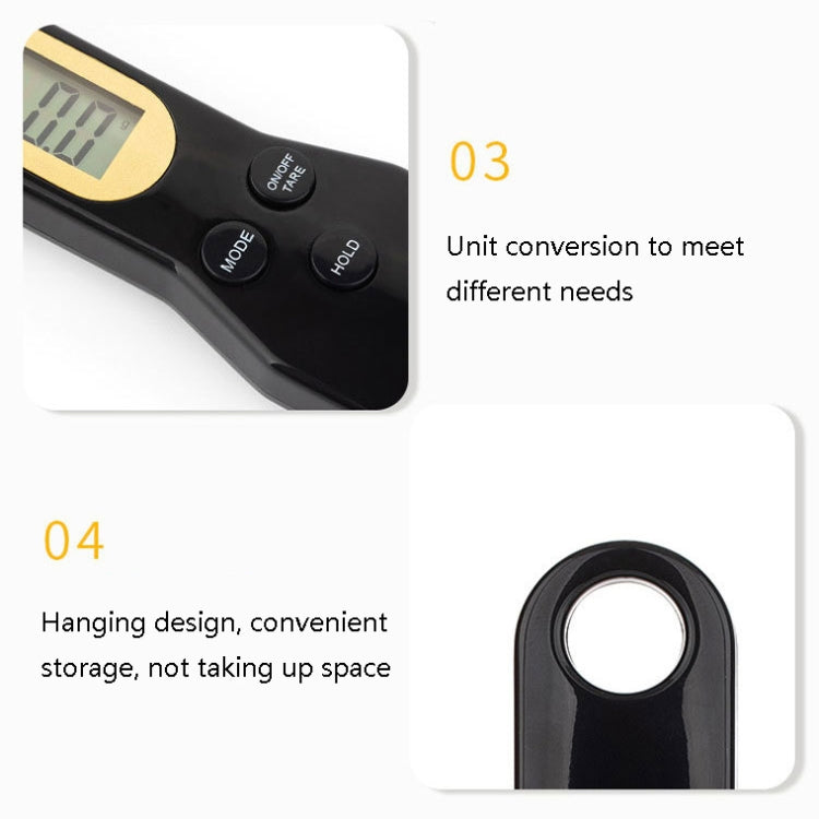 ABS Electronic Measuring Spoon Spoon Weighing Measuring Tool, Specification: 500g/0.1g, 500g/0.1g ABS White, 500g/0.1g ABS Black, 500g/0.1g White Large Spoon, 500g/0.1g Black Large Spoon