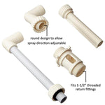 K-210 Schwimmbadddekorationszubehör Schwimmbad Einstellbare Höhe Richtung Kleiner Wasserfallbrunnen, Wasserfallbrunnenzubehör