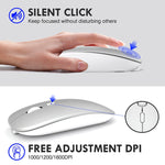 Inphic PM1 Office Mute Wireless Laptop Mouse, Battery Display